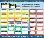 Sale Signs Cards and Tags 